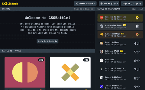 CSS Battle screenshot